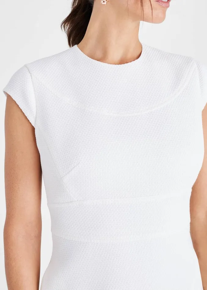 Norika Textured Dress White Women Phase Eight Dresses