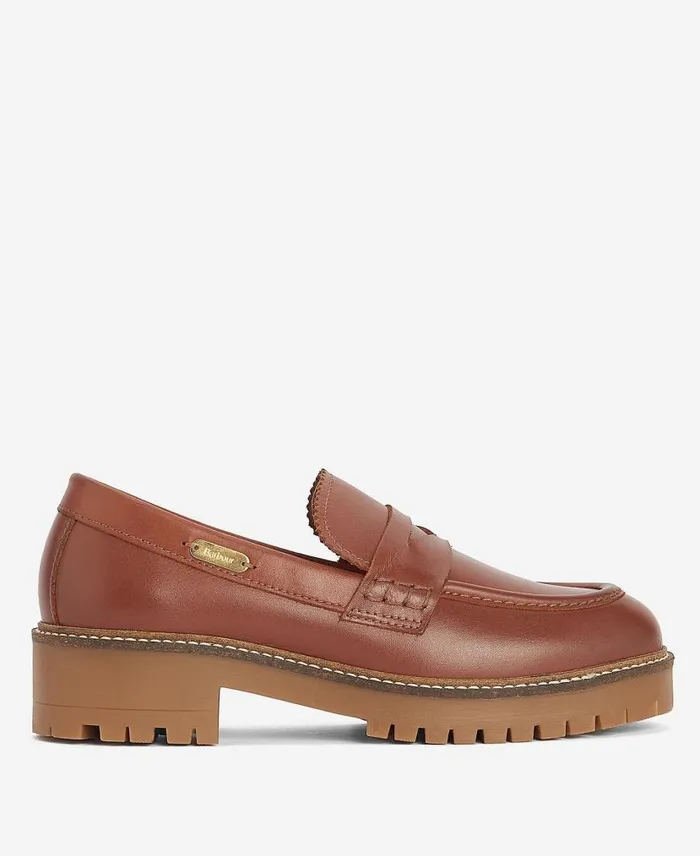 Norma Loafers Tan Women Barbour Shoes