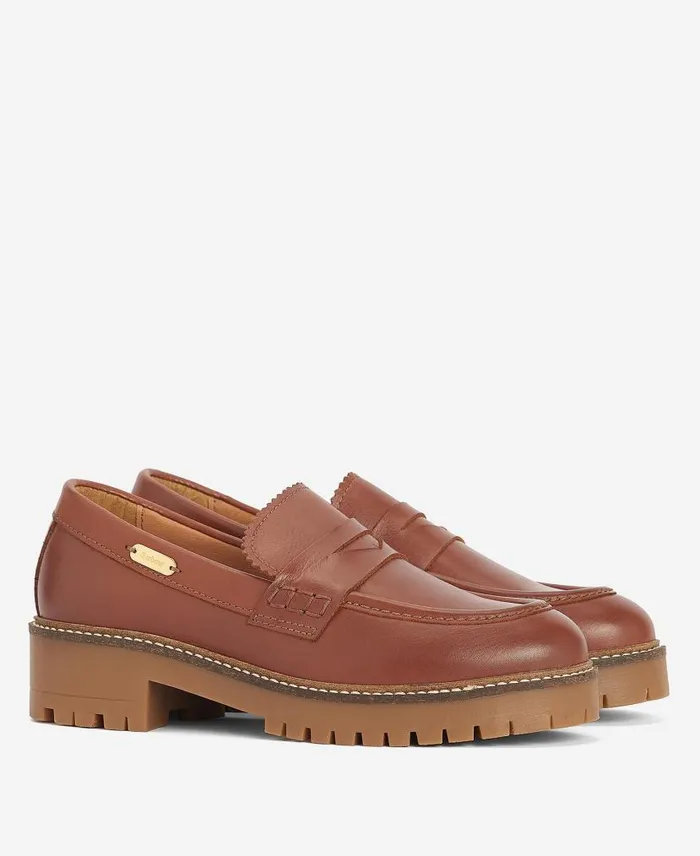 Norma Loafers Tan Women Barbour Shoes