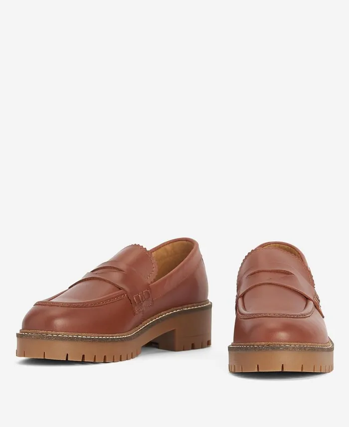 Norma Loafers Tan Women Barbour Shoes