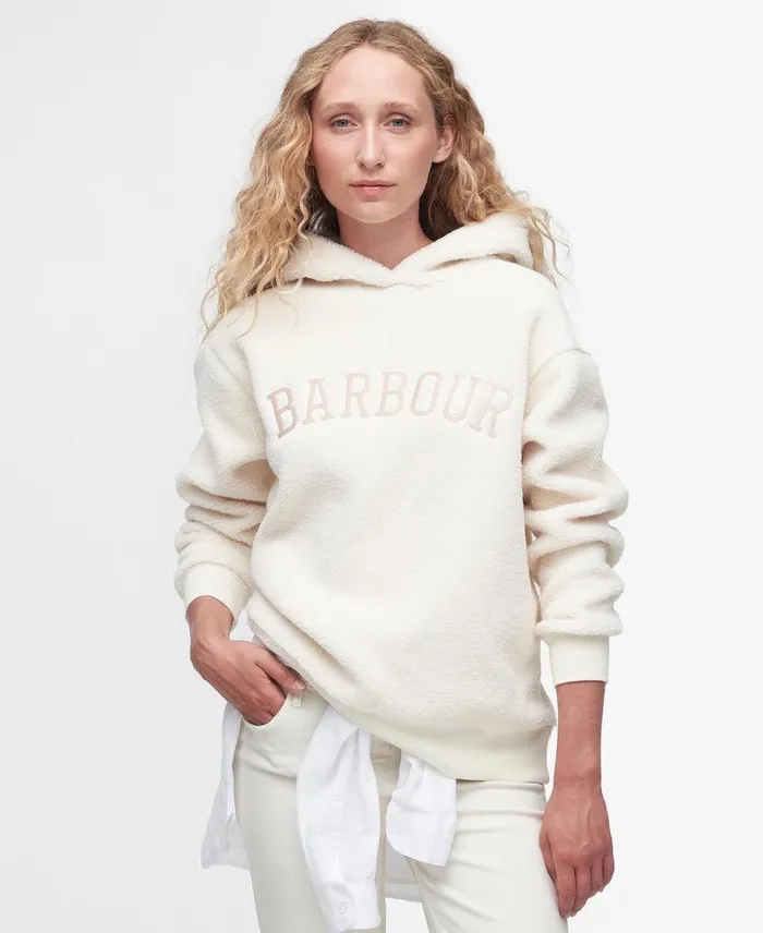 Northumberland Fleece Hoodie Classic Navy Women Barbour Hoodies and Sweatshirts