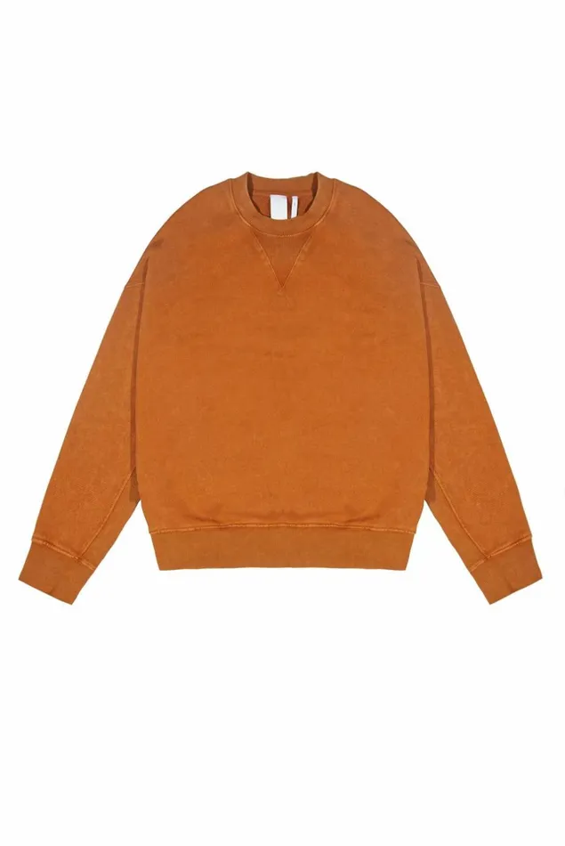 NTRLS Rust Orange Crew Neck Sweatshirt Stone WomenMen Jaded London