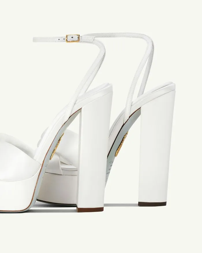 Olie Plateau 140 White Women Aquazzura Platforms
