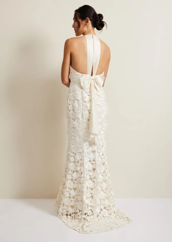 Olivia Bridal Lace Maxi Dress Ivory Women Phase Eight Dresses