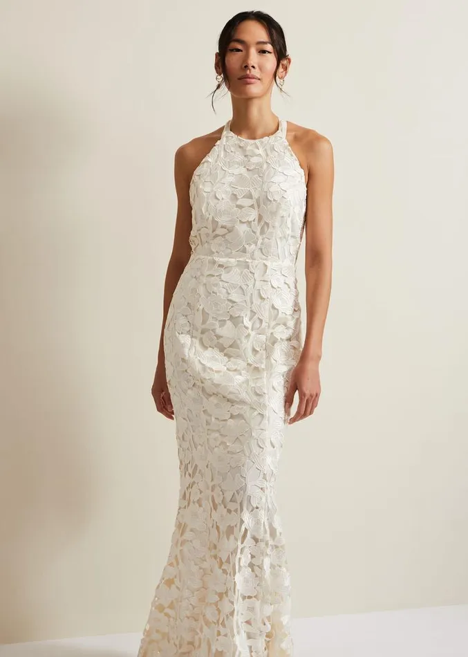 Olivia Bridal Lace Maxi Dress Ivory Women Phase Eight Dresses