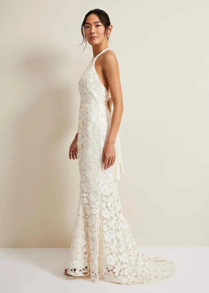 Olivia Bridal Lace Maxi Dress Ivory Women Phase Eight Dresses