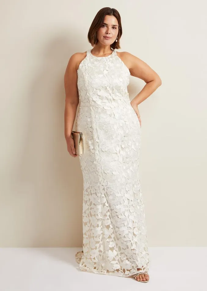 Olivia Bridal Lace Maxi Dress Ivory Women Phase Eight Dresses