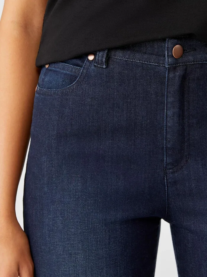 Organic Cotton Stretch Straight Ankle Jean Utility Blue Women Eileen Fisher Pants Shorts and Jumpsuits
