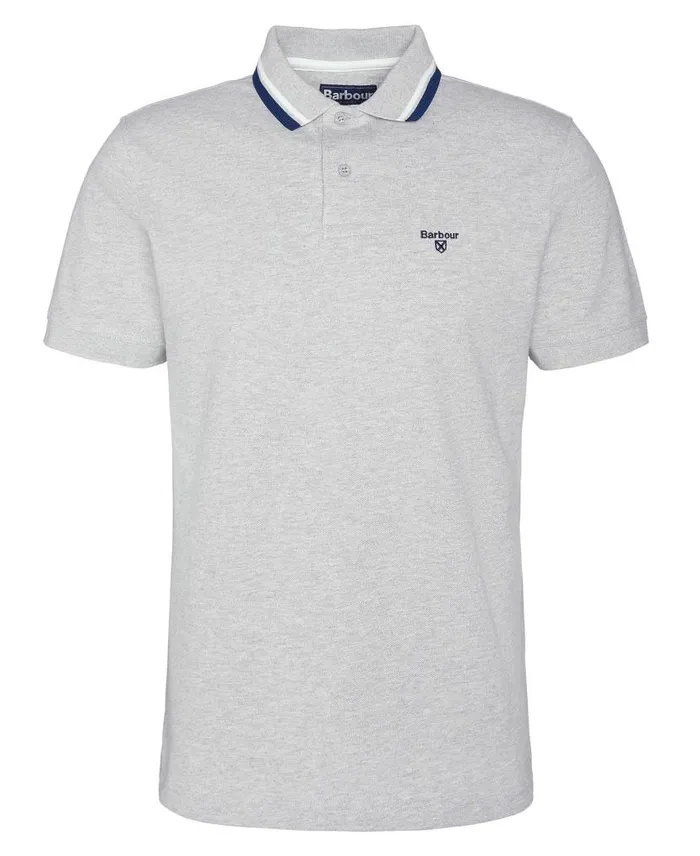 Otterburn ShortSleeved Polo Shirt Blue Chalk Men Barbour Polo Shirts
