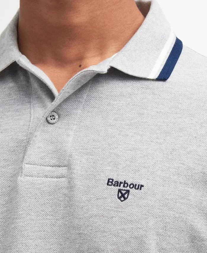 Otterburn ShortSleeved Polo Shirt Blue Chalk Men Barbour Polo Shirts