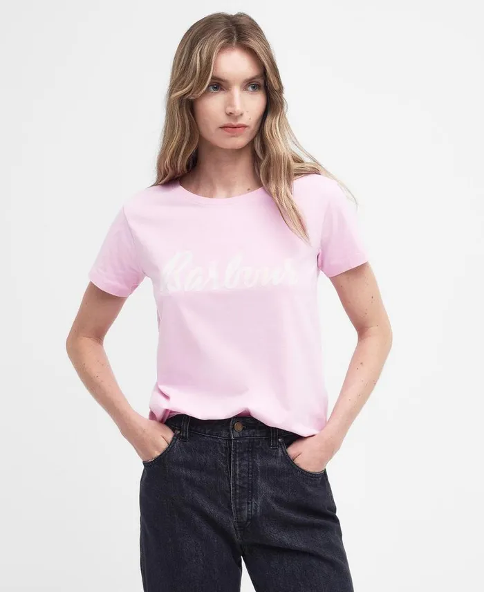 Otterburn TShirt Mallow Pink Women Barbour TShirts