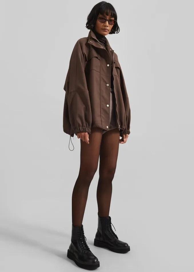 Outerwear Women The Frankie Shop Monroy Utility Jacket 8211 Brown