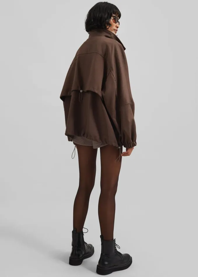 Outerwear Women The Frankie Shop Monroy Utility Jacket 8211 Brown