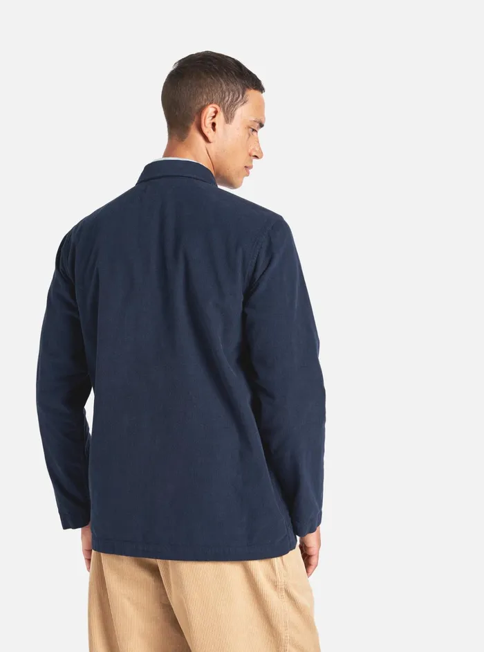 Overshirts Men Universal Works Universal Works Bakers Overshirt In Navy Fine Cord