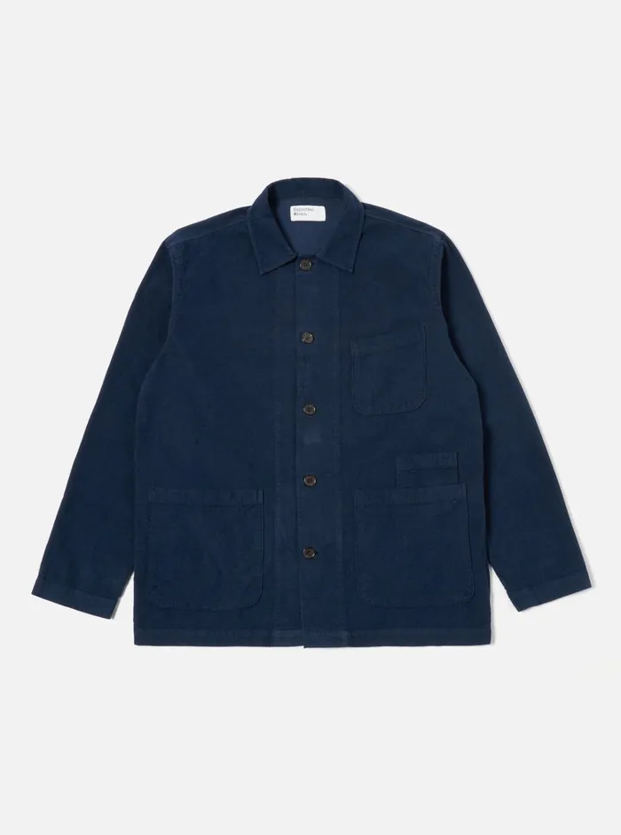 Overshirts Men Universal Works Universal Works Bakers Overshirt In Navy Fine Cord