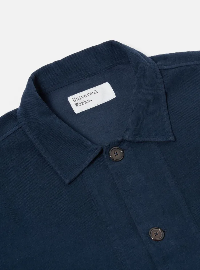 Overshirts Men Universal Works Universal Works Bakers Overshirt In Navy Fine Cord
