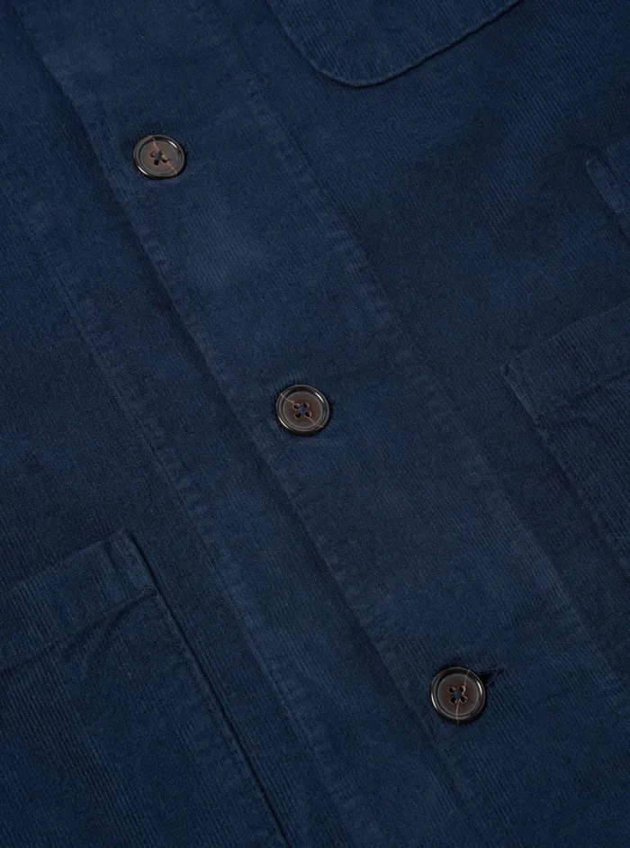 Overshirts Men Universal Works Universal Works Bakers Overshirt In Navy Fine Cord