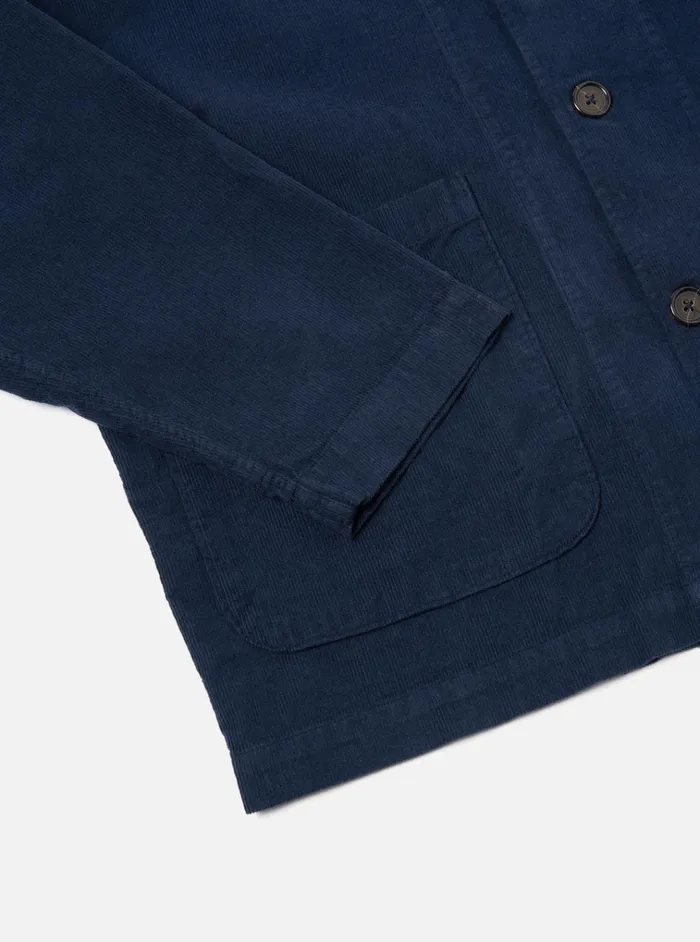 Overshirts Men Universal Works Universal Works Bakers Overshirt In Navy Fine Cord