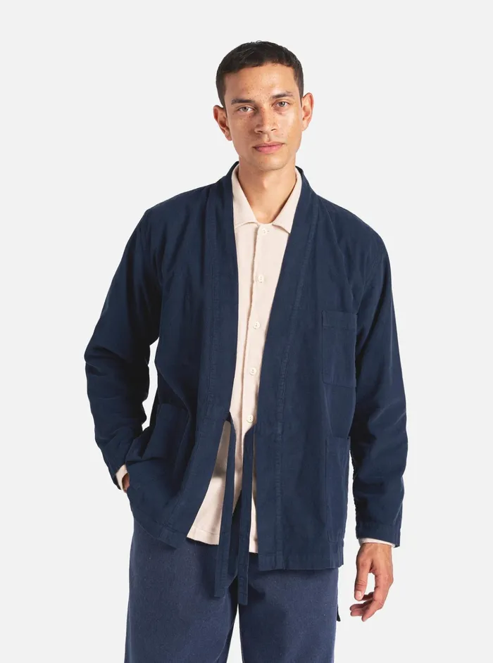 Overshirts Men Universal Works Universal Works Kyoto Work Jacket In Navy Fine Cord