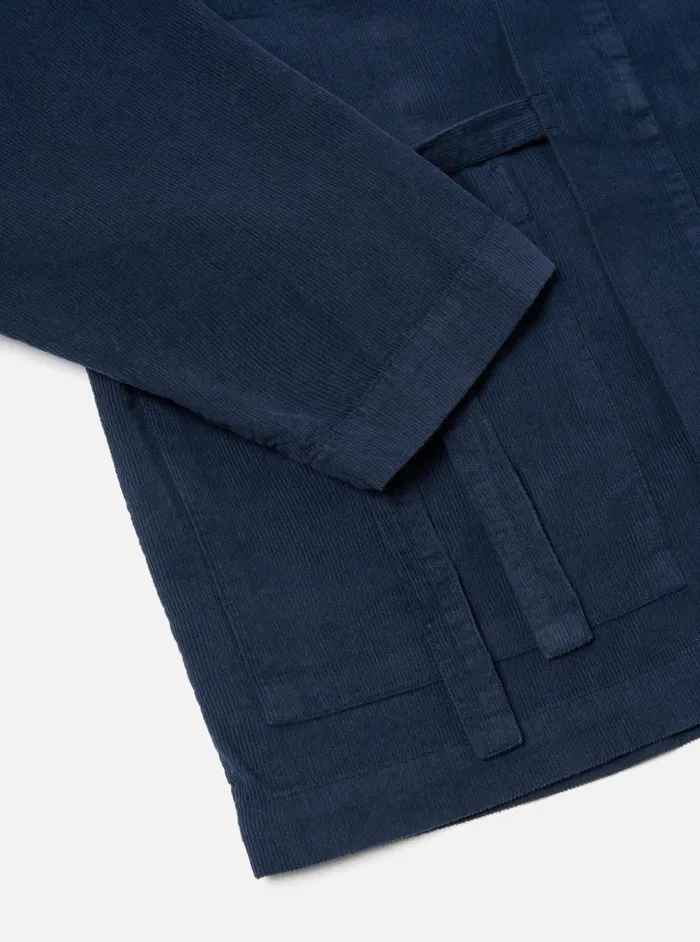 Overshirts Men Universal Works Universal Works Kyoto Work Jacket In Navy Fine Cord