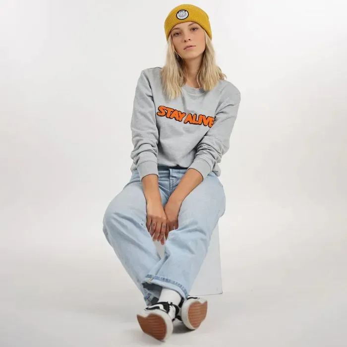 Oxbow Sweatshirt Women Sweatshirt Sheeky 8211 Gris Chin Moyen