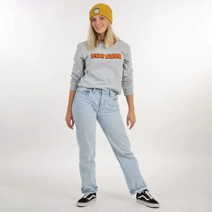 Oxbow Sweatshirt Women Sweatshirt Sheeky 8211 Gris Chin Moyen