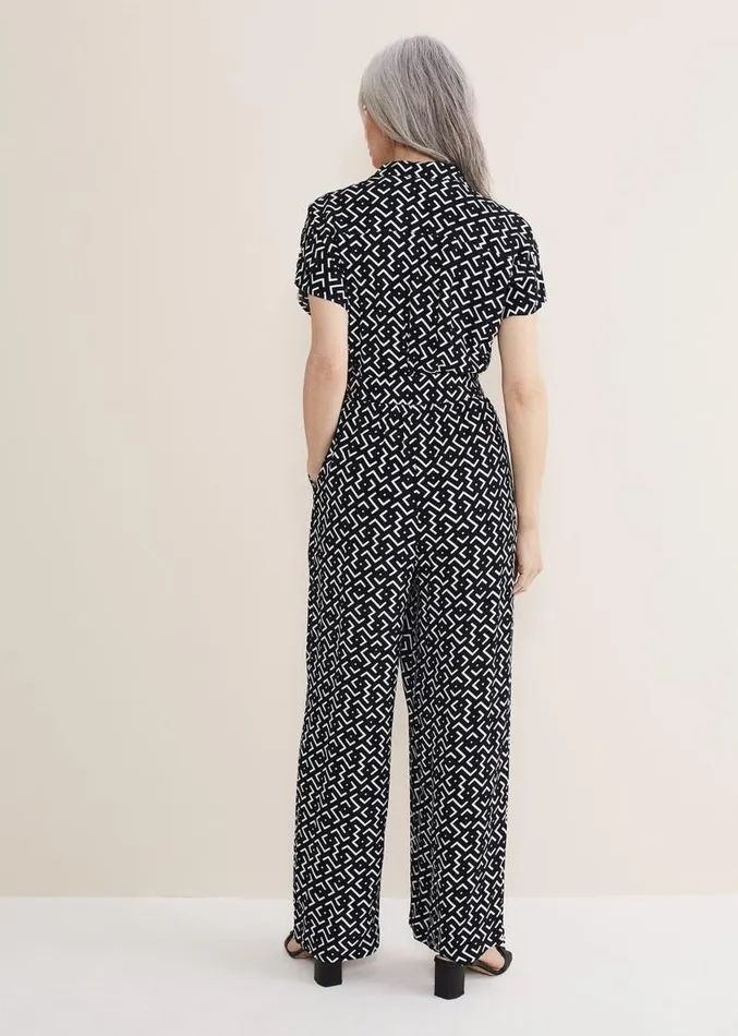 Paige Abstract Print Wide Leg Jumpsuit Navyivory Women Phase Eight Dresses