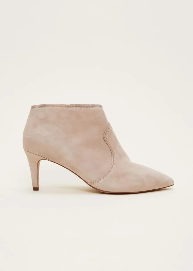Panelled Shoe Boots Neutral Women Phase Eight Heels
