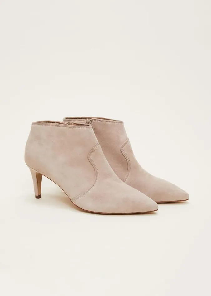 Panelled Shoe Boots Neutral Women Phase Eight Heels