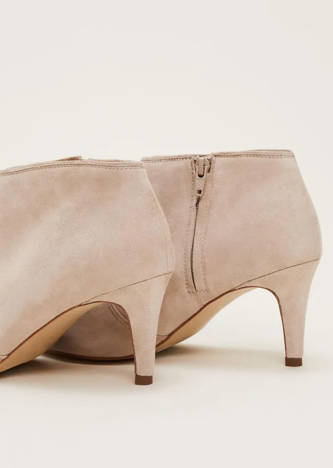 Panelled Shoe Boots Neutral Women Phase Eight Heels