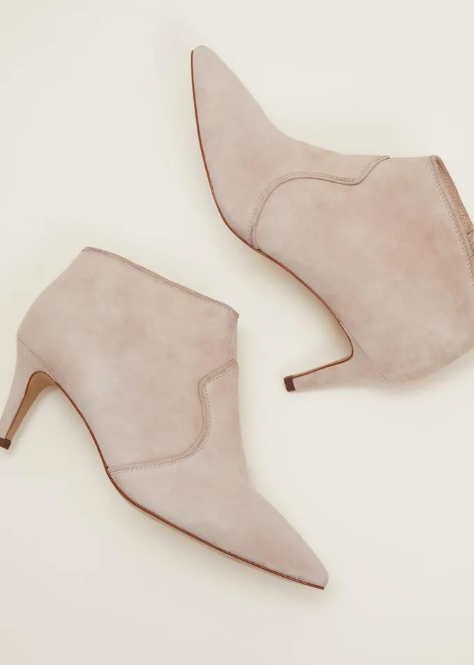 Panelled Shoe Boots Neutral Women Phase Eight Heels