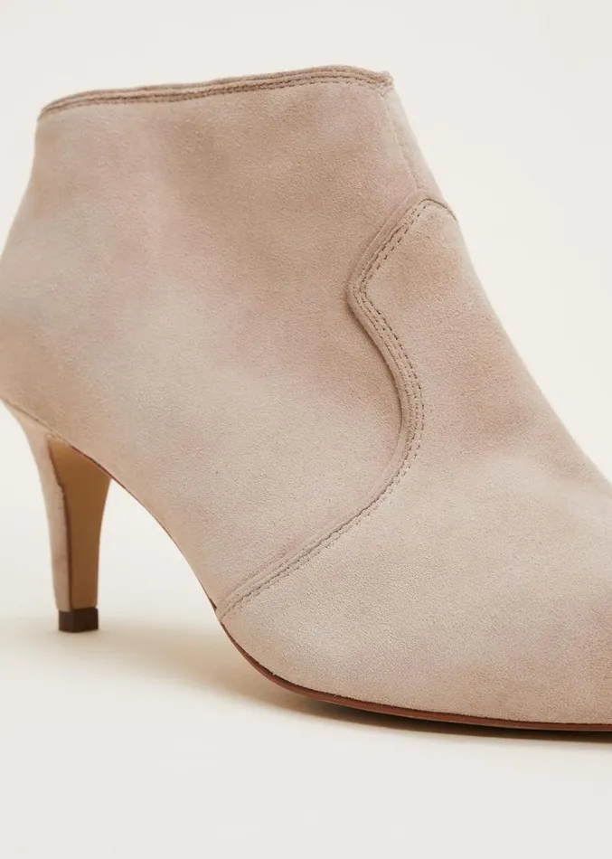 Panelled Shoe Boots Neutral Women Phase Eight Heels