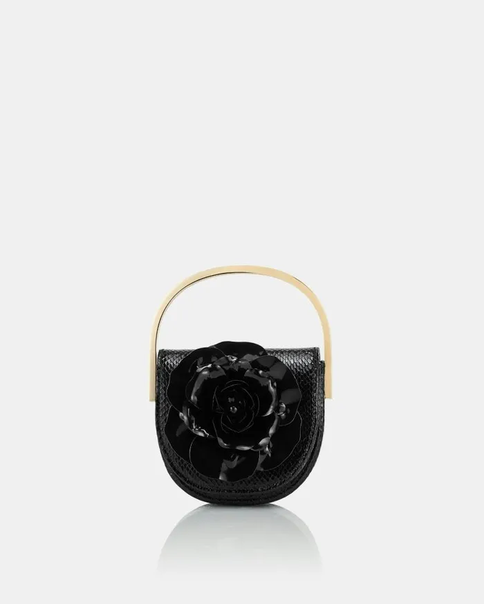 Paris Rose Micro Bag Black Women Aquazzura Mini Bags