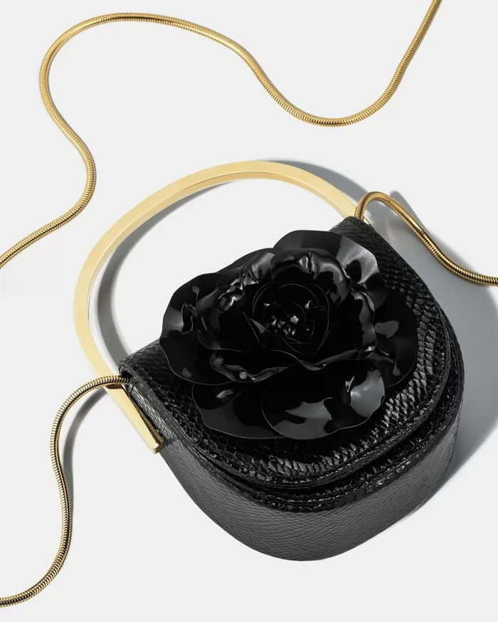 Paris Rose Micro Bag Black Women Aquazzura Mini Bags
