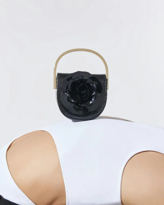 Paris Rose Micro Bag Black Women Aquazzura Mini Bags