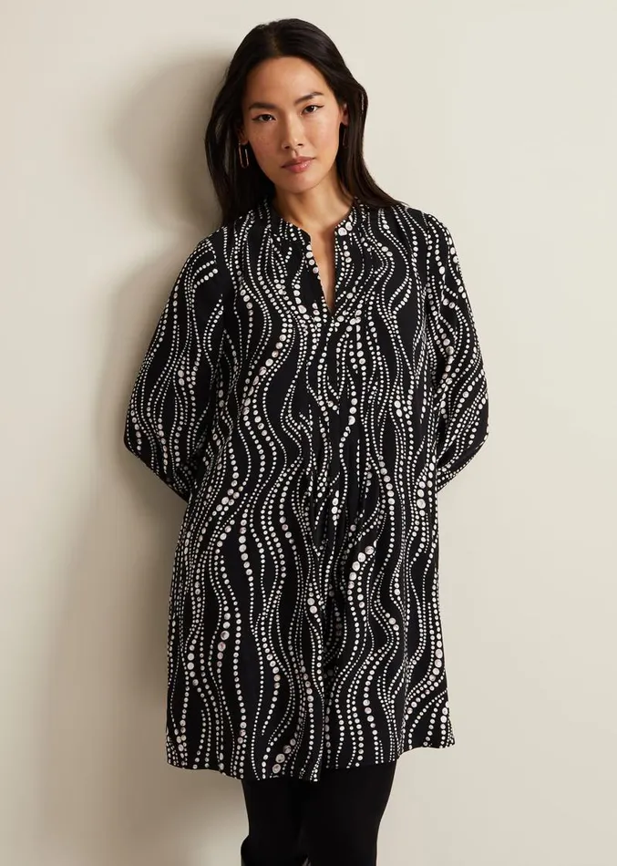 Patsy Pearl Swing Mini Dress Blackivory Women Phase Eight Dresses
