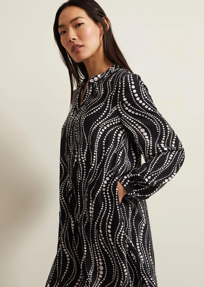 Patsy Pearl Swing Mini Dress Blackivory Women Phase Eight Dresses