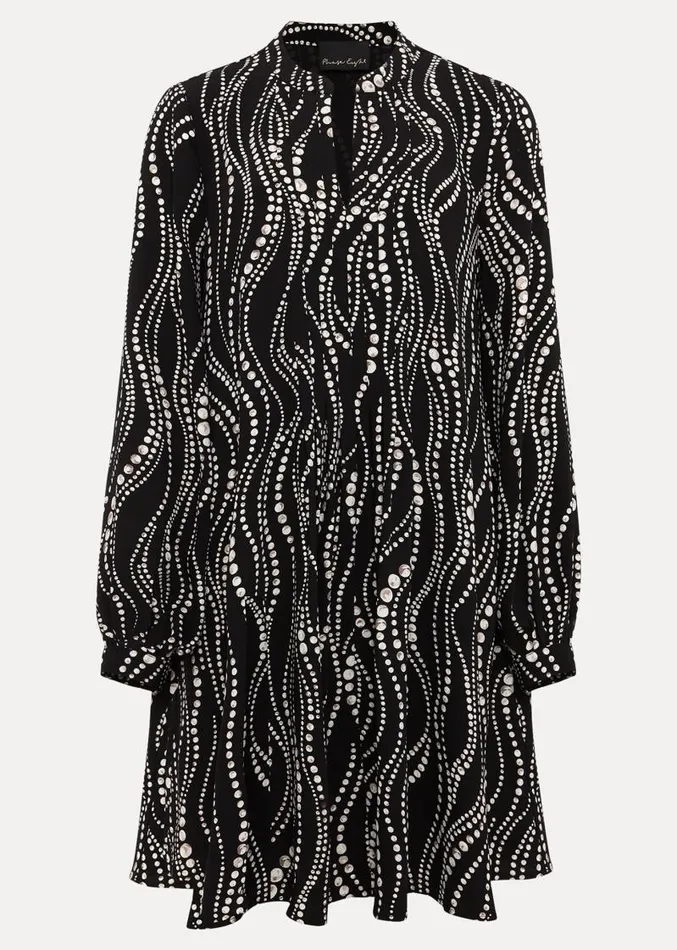 Patsy Pearl Swing Mini Dress Blackivory Women Phase Eight Dresses