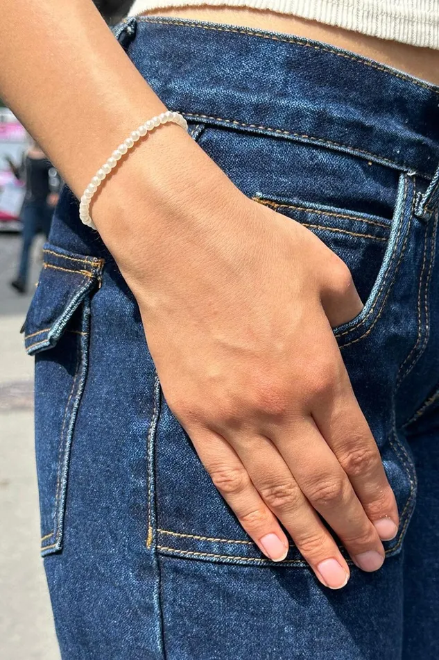 Pearl Bracelet White Women Brandy Melville Jewelry