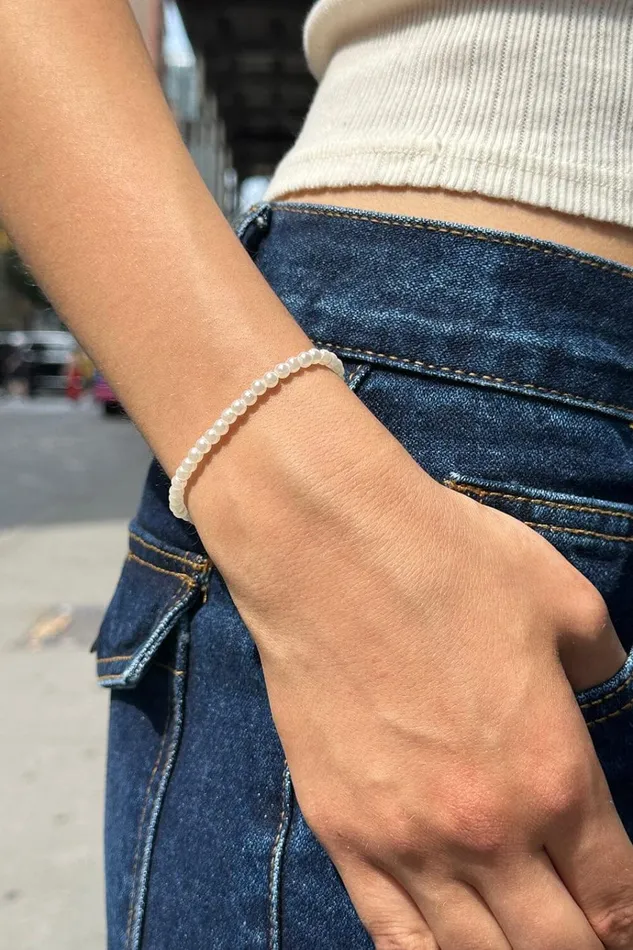 Pearl Bracelet White Women Brandy Melville Jewelry