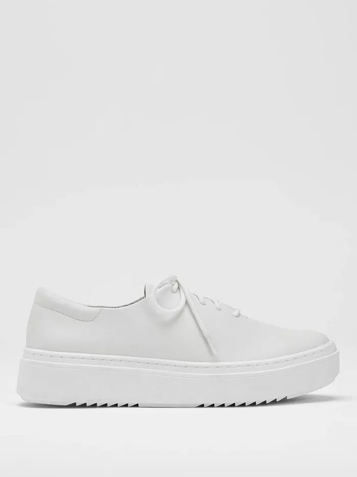 Penni Leather Wedge Sneaker White Women Eileen Fisher Shoes