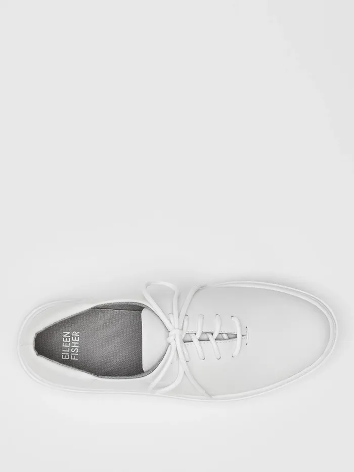 Penni Leather Wedge Sneaker White Women Eileen Fisher Shoes