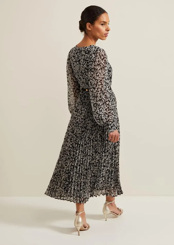Petite Ayana Spot Pleat Midaxi Dress Multicoloured Women Phase Eight Dresses Petite Ayana Spot Pleat Midaxi Dress Multicoloured Women Phase Eight Dresses