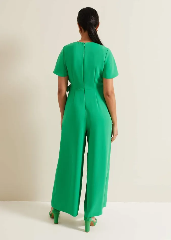 Petite Julissa Green Wide Leg Jumpsuit Green Women Phase Eight Dresses