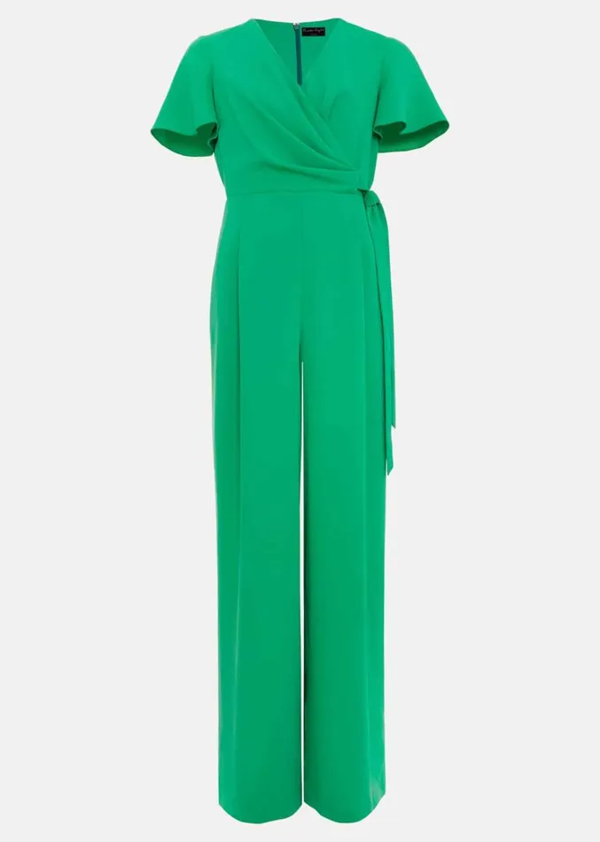 Petite Julissa Green Wide Leg Jumpsuit Green Women Phase Eight Dresses