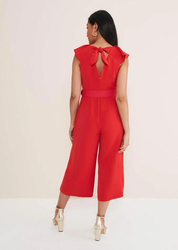 Petite Nicky Ruffle Jumpsuit Fire Women Phase Eight Dresses