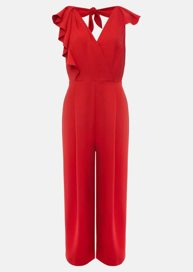 Petite Nicky Ruffle Jumpsuit Fire Women Phase Eight Dresses