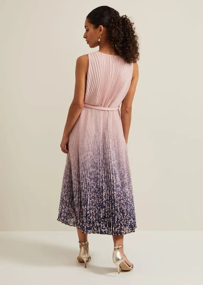 Petite Simara Printed Midi Dress Multicoloured Women Phase Eight Dresses