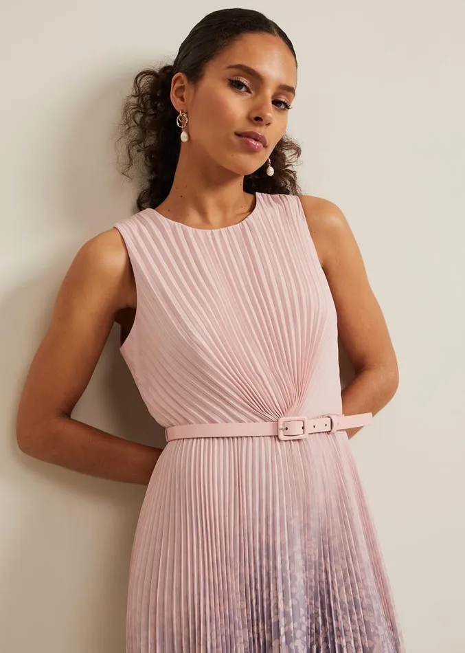 Petite Simara Printed Midi Dress Multicoloured Women Phase Eight Dresses