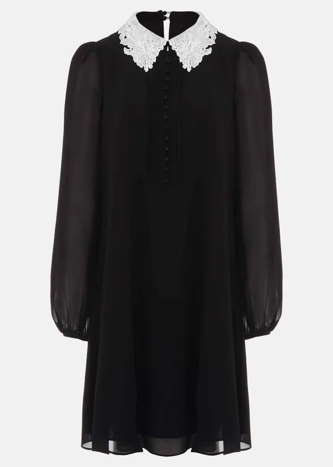 Petite Trudie Swing Mini Dress Blackivory Women Phase Eight Dresses
